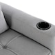 image 7 of Hudson 2-Seater Sofa Bed Linen Fabric with Cup Holders (Light Grey)