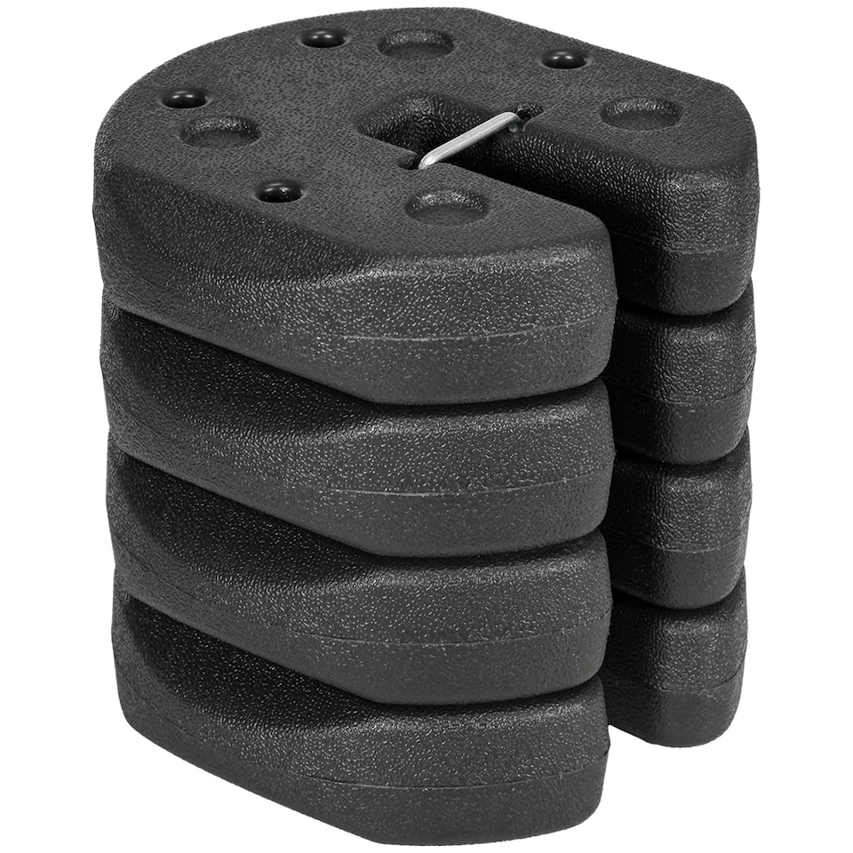 image 1 of Outsunny Gazebo Weights Set of 4, Total 12KG Weights for Gazebo Legs with Reinforce Pins and Carry Belt, for Gazebos Shelters Marquees Tents