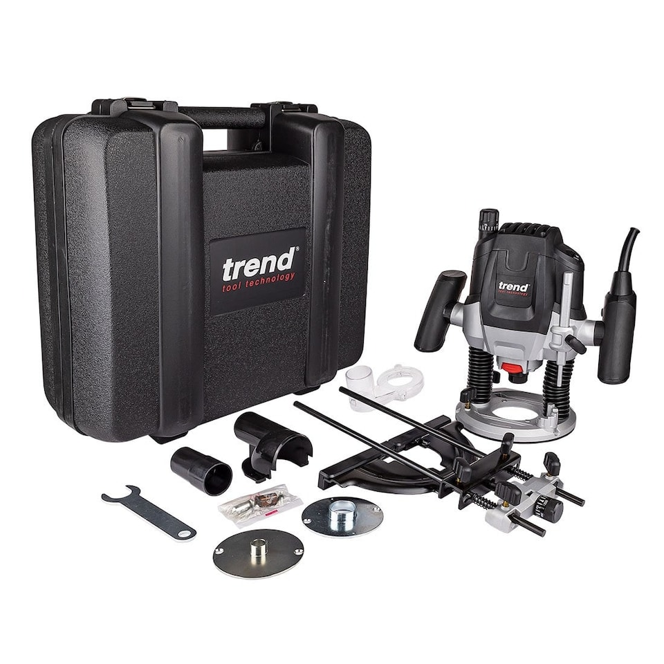 image 1 of Trend T7EK 2100W 1/2" Variable Speed Router 240V In Kit Box