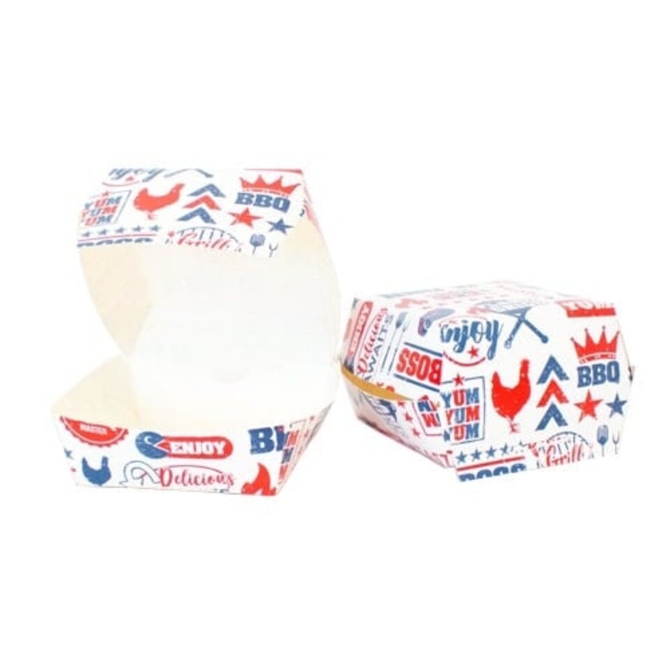 BBQ Burger Paper Boxes - Pack of 4