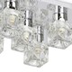 image 1 of ValueLights Ritz Ice Cube Polished Silver Semi-Flush Light and G9 Capsule LED 2.6W Warm White 3000K Bulb