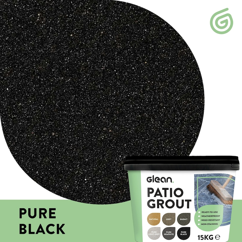 image 1 of Glean Patio Grout - Black - 15kg
