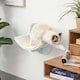 image 8 of PawHut Wood Cat Shelves, Wall-Mounted Cat Shelter, Curved Kitten Bed, White
