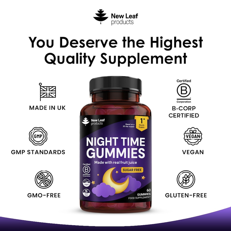 image 1 of Night Time Sleep Gummies- Natural Melatonin Sources