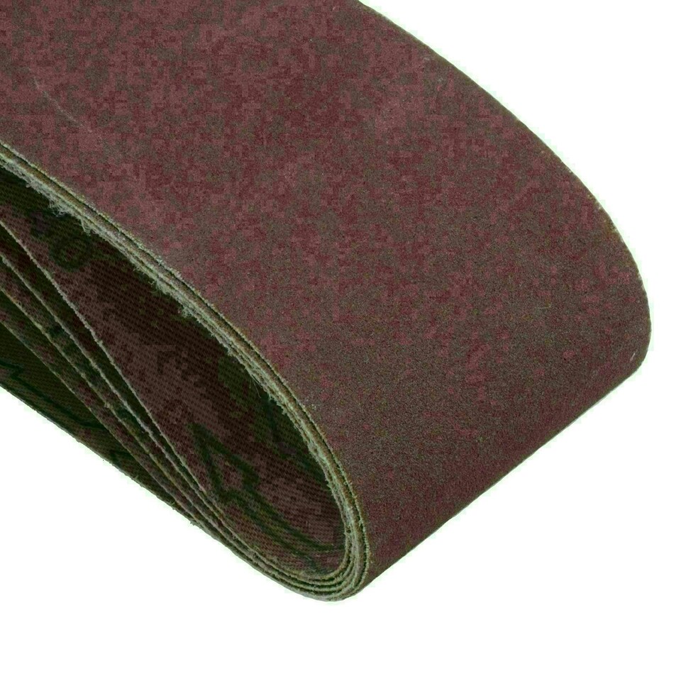 image 1 of 75mm x 533mm Mixed Grit 40 - 120 Abrasive Sanding Belt Sander Discs 5 Pack
