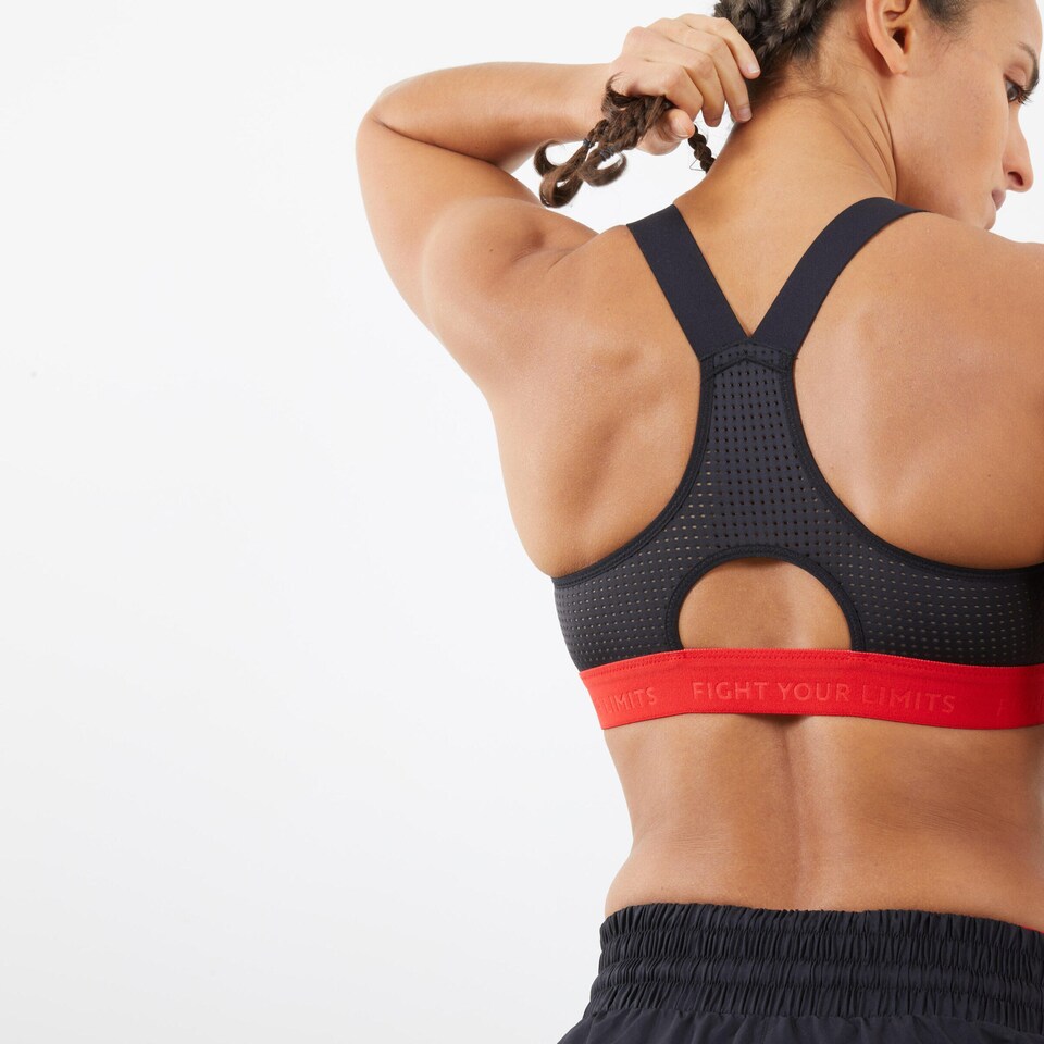 image 1 of Decathlon Boxing 2-In-1 Sports Bra: Support and Protection