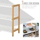 image 4 of HOMCOM 3-Tier Shoe Rack Wood Frame Slatted Shelves Open Storage, Natural