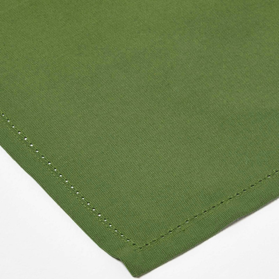 image 1 of Homescapes Dark Olive Fabric 4 Napkins Set | Green | One Size | 1