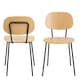 image 2 of Amira Dining Chair in Oak Set of 2