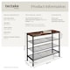 image 6 of Shoe Rack Newport - surface shelf and 3 grid shelves, industrial style | Brown | Industrial wood dark, rustic | 80,50 x 30,50 x 72,50 cm | 1