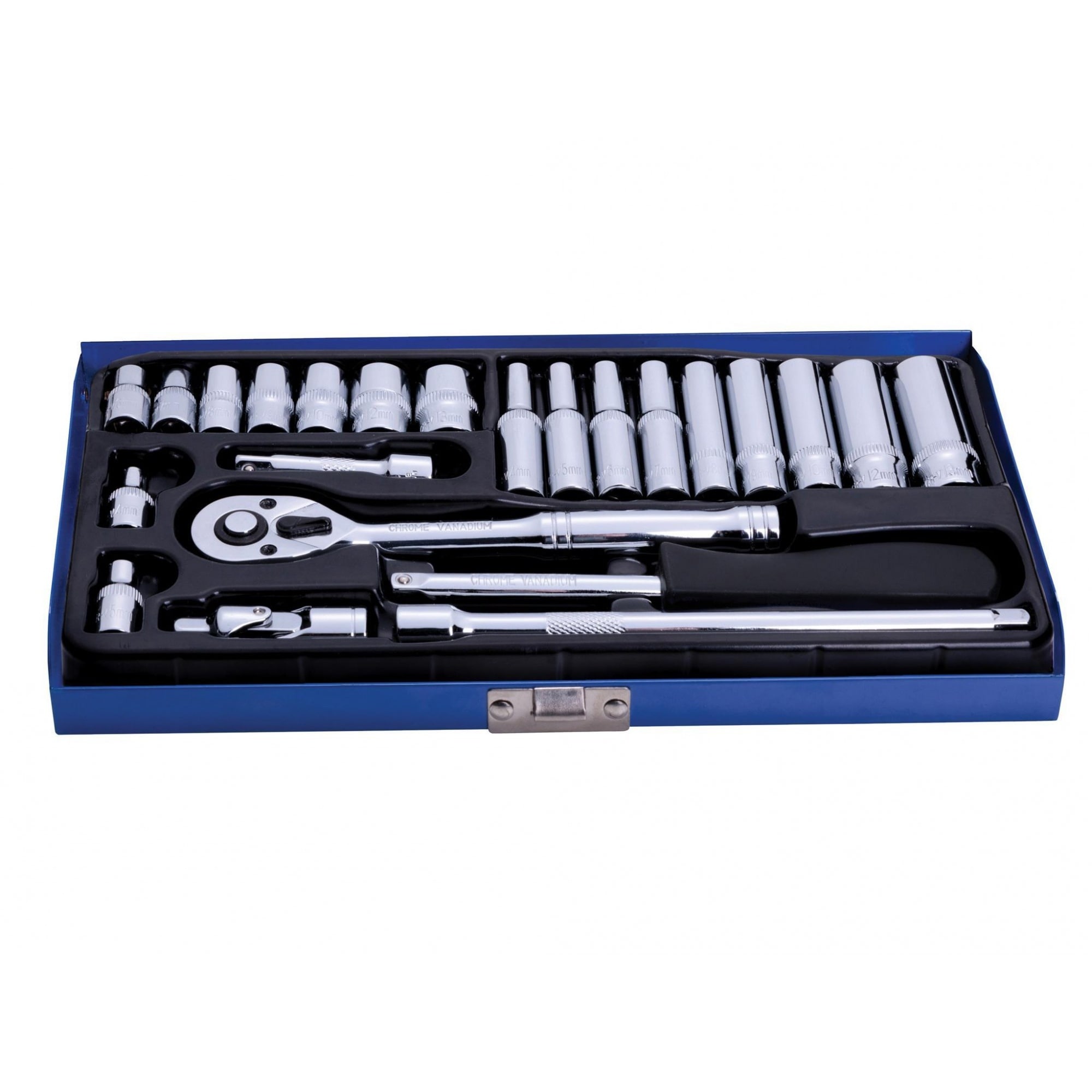 Bluespot Tools 1/4in Metric Socket Set, 24 Piece Multi Multi Colour One Size 1