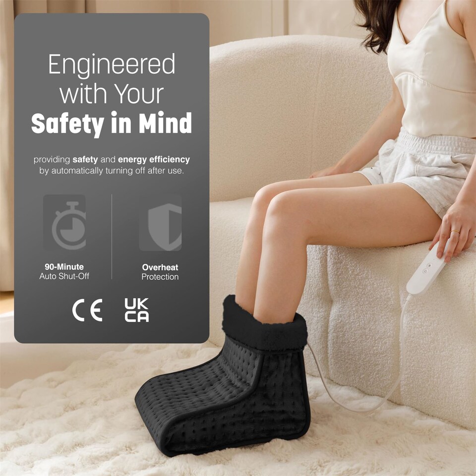 image 1 of Keplin Electric Foot Warmer with Adjustable Heat Settings and Timer