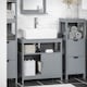 image 3 of SoBuy FRG128-SG,Under Sink Bathroom Cabinet with Double Sliding Doors | Grey | Grey | 1