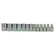 image 2 of 1/4" Drive Metric MM Shallow Single Hex Sockets 4mm - 14mm + Ratchet 14pc