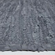 image 4 of Homescapes Recycled Leather Handwoven Stripe Rug | Grey | Grey