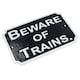 image 5 of Beware Train Cast Iron Railway Sign Plaque Door Wall House Fence Gate Garden