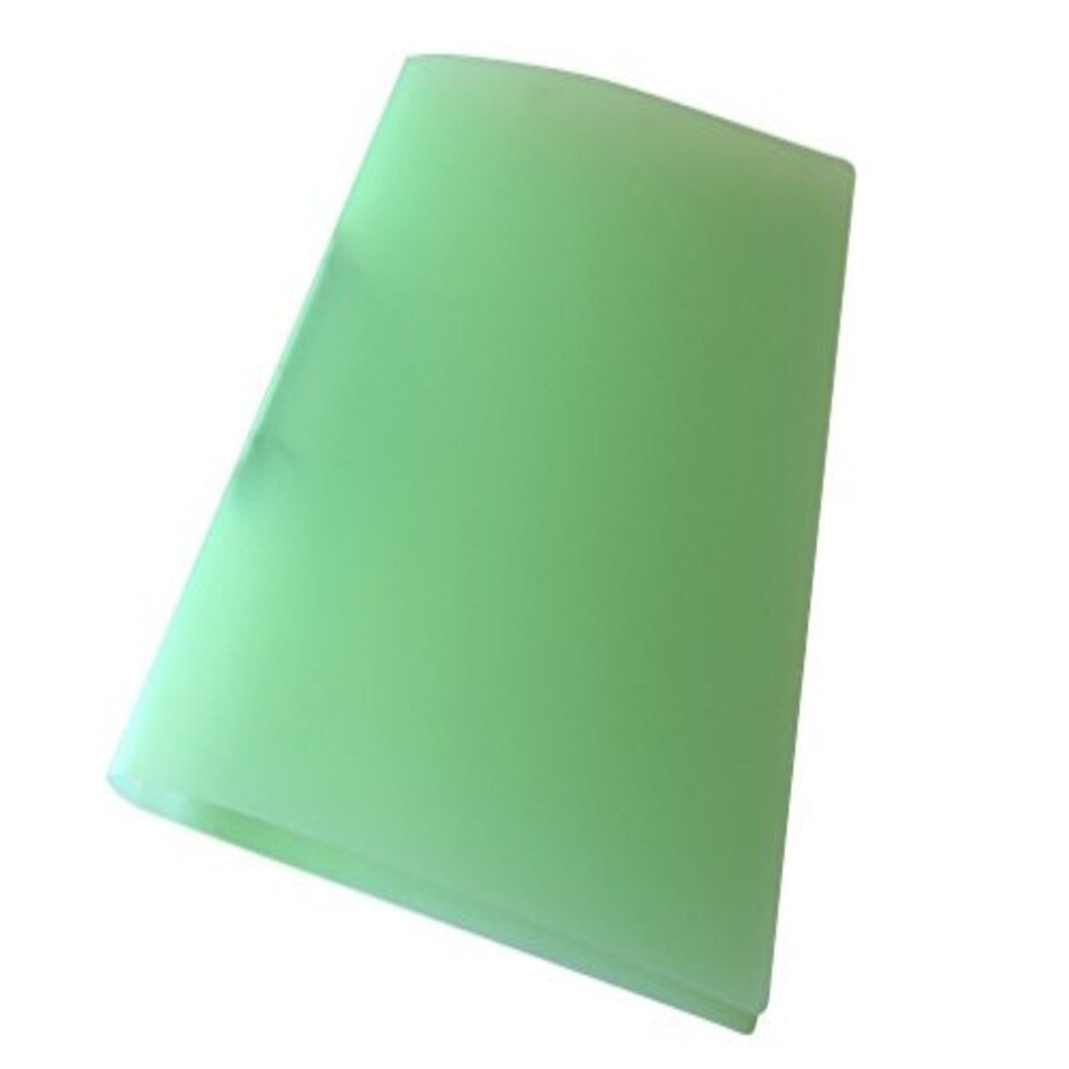 image 1 of Pack of 10 A4 Slim Green Translucent Ringbinders by Janrax