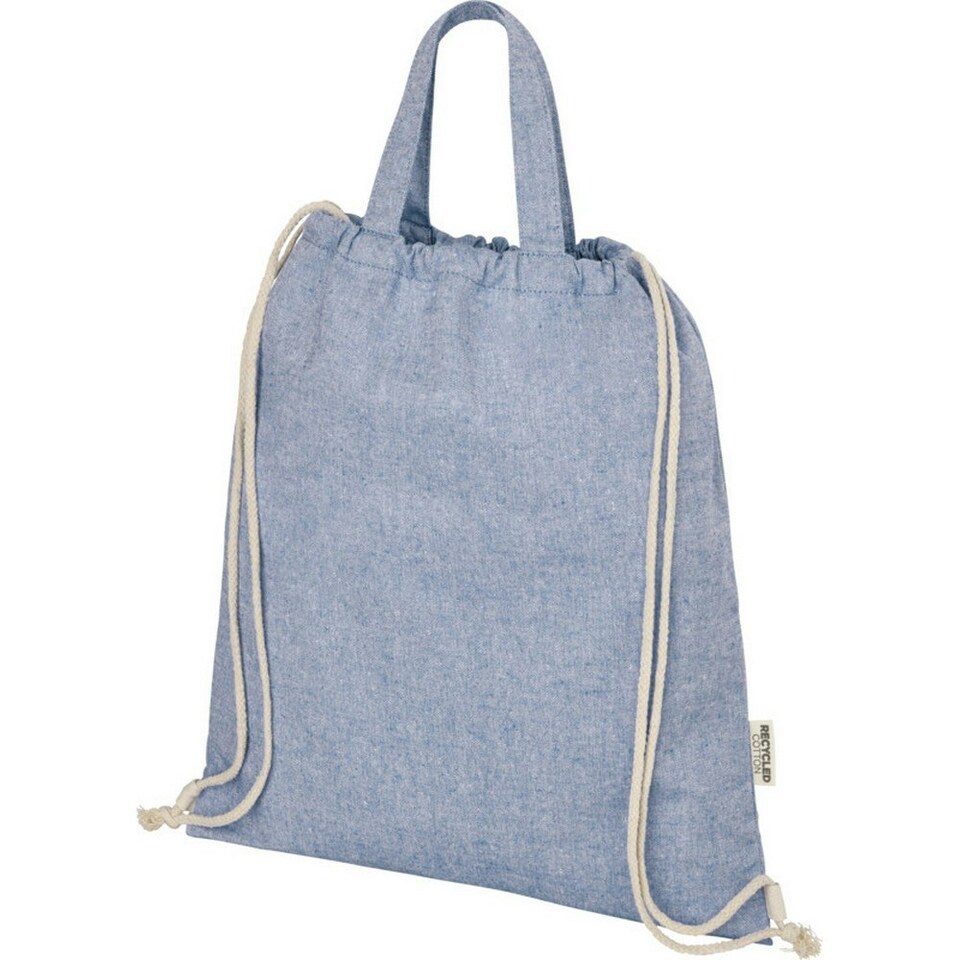 image 1 of Pheebs Polycotton Drawstring Bag - Heather Blue - One Size