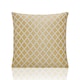 image 2 of Two Tone Geometric Jacquard 45cm x 45cm Ochre Cushion Set of 4 | Yellow | White | 45cm x 45cm x 10cm | 4