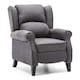 image 1 of Eaton Wing Back Fireside Herringbone Fabric Pushback Recliner Chair (Blue)