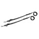 image 3 of Shires Nylon Web Horse Side Reins (Pack of 2) - Black - One Size