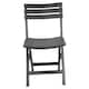 image 3 of Collapsible Folding Garden Chair Set - Camping Patio Lounge Seat | Grey | 2