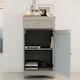 image 8 of Bath Vida Priano 1 Door 1 Drawer Freestanding Bathroom Storage Cabinet, Grey & Oak