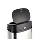 image 2 of Dihl 42L Onyx Chrome with Black Lid Stainless Steel Auto Touchless Hands-free Sensor Kitchen Waste Dust Bin Automatic Motor