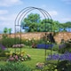 image 2 of York Scroll Small Rose Arch - Solid Steel - L305 x W1067 x H2134 mm - Powder Coated Black | Black | 1