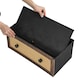 image 3 of Living and Home 4-Drawer Rustic Rattan Storage Cabinet with Shelf