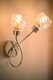 image 3 of ValueLights Reyka Pair Chrome 2 Way Wall Lights Swirl Glass Shades | Chrome