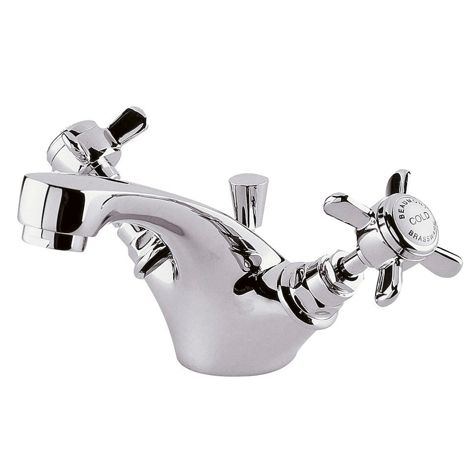image 1 of Traditional Crosshead Mono Basin Tap & Pop Up Waste - Chrome