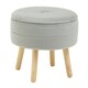 image 4 of Interiors By Premier Durable Grey Velvet Stool, Stylish Kitchen Bar Stool For Bedroom, Versatile Design Bar Stool For Guests