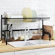 image 1 of HOMCOM Over The Sink Dish Drying Rack, 2 Tier Adjustable Dish Drainer Black