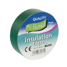 Electrical PVC Insulation Tape Green 19mm x 20m - One Colour - One Size