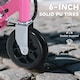 image 6 of HOMCOM Foldable Powered Scooter with Adjustable Seat, Brake | Pink