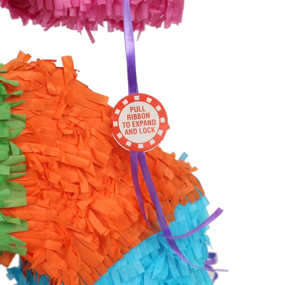 image 1 of Fax Potato 60th Birthday Pinata Set with Stick & Blindfold - Pink Stick