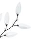image 5 of Modern Birch Matte Black Wall Lighting Fixture with Transparent Acrylic Leaves | Black