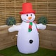 image 3 of 4ft (120cm) LED Outdoor Christmas Inflatables Snowman Indoor Light Up Decorations