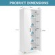 image 2 of COSTWAY Wooden Storage Cabinet with 2 Doors and Adjustable Shelves White