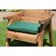 image 3 of Wooden Love Seat With 2x Chair Cushion Green & 1x Fitted Cover