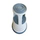 image 2 of Janrax Light Grey Metal Premium Rolling Kick Step Stool