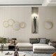 image 8 of HOMCOM Metal Wall Art Decorative Mirror Decor Modern Wall Sculpture 