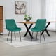 image 3 of Set of 2 Bovino Velvet Fabric Dining Chairs