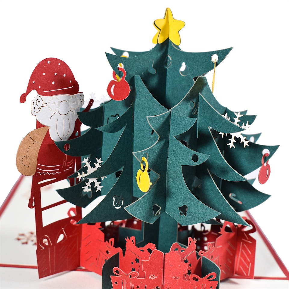 image 1 of Santa’s Ornament Moment Festive 3D Pop Up Christmas Card