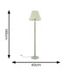 image 3 of ValueLights Bobbles Sage Green Bobbin Floor Lamp with Pink Aztec Pleated Shade