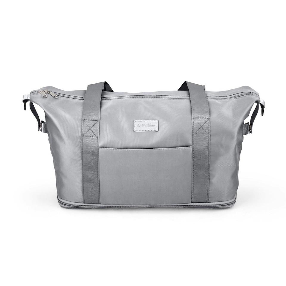 image 1 of Carry On Cabin Bag Underseat Folding Hand Luggage Ryanair Easyjet Travel Flight Grey