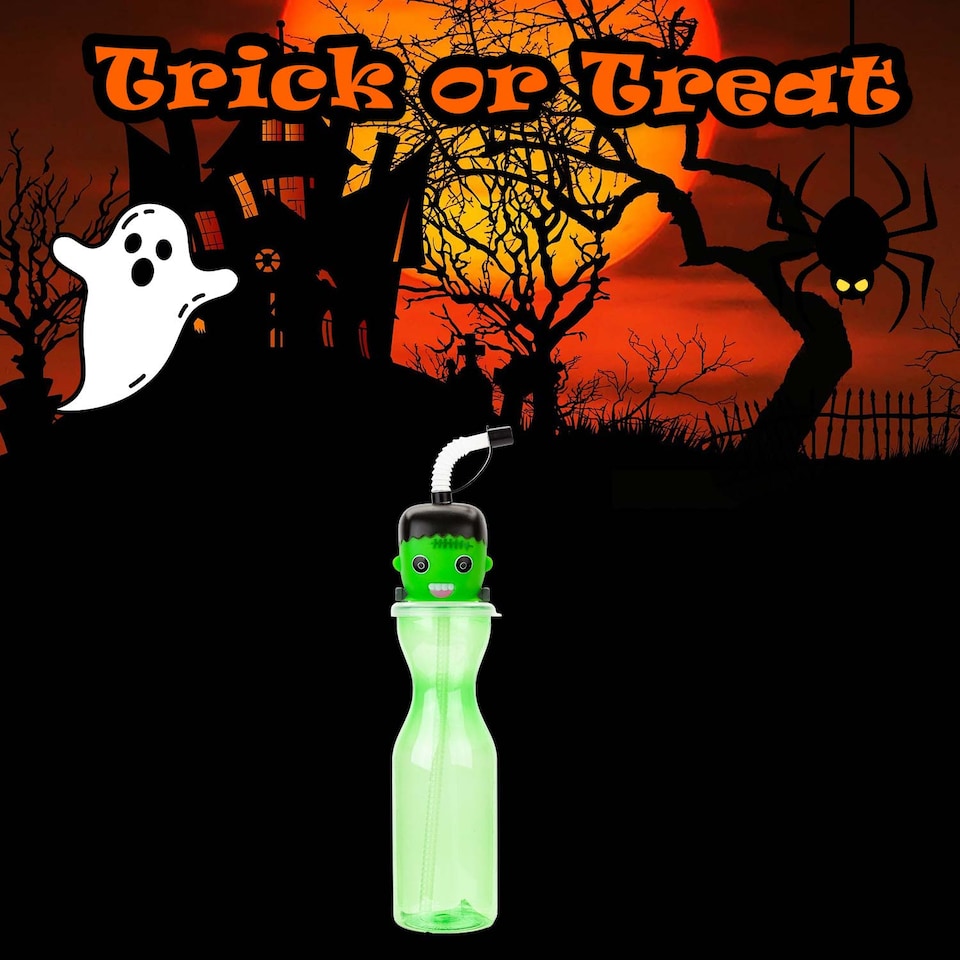 image 1 of vfm-estore Halloween Bottle 500ml - Frankenstein Party Drink Bottle