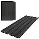 image 1 of Outsunny Corrugated Roofing Sheets, Pack of 12, Galvanised Metal Roofing Sheets for Greenhouse, Garage, Storage Shed, Carport, 129 x 45cm, Black | Black | 129L x 45Wcm