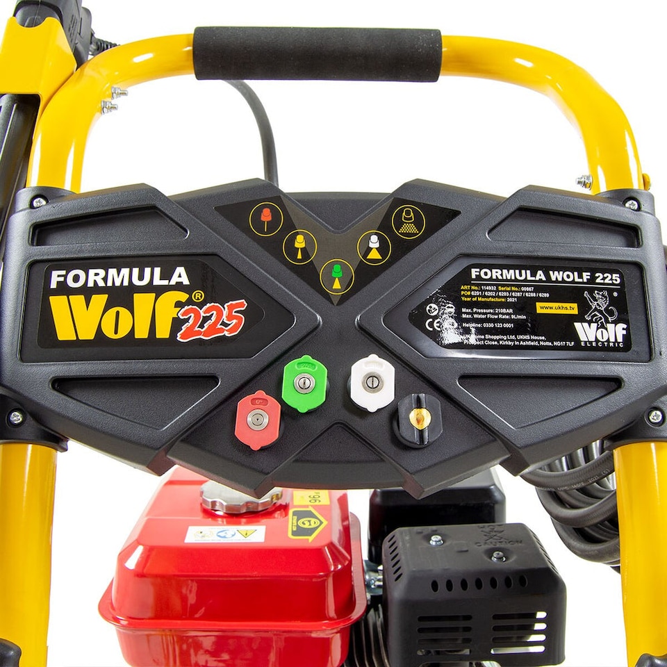 image 1 of Petrol Pressure Washer Formula Wolf 225 7 HP, 210 Bar, 8m Hose